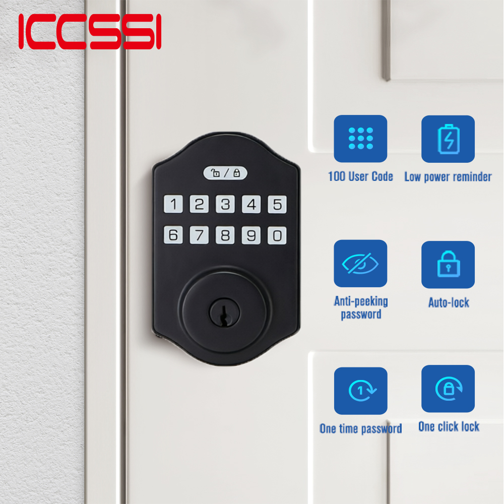 Airbnb Smart Home - Cerradura Inteligente ICCSSI Tuya con Contraseña/Bluetooth/Llave,
