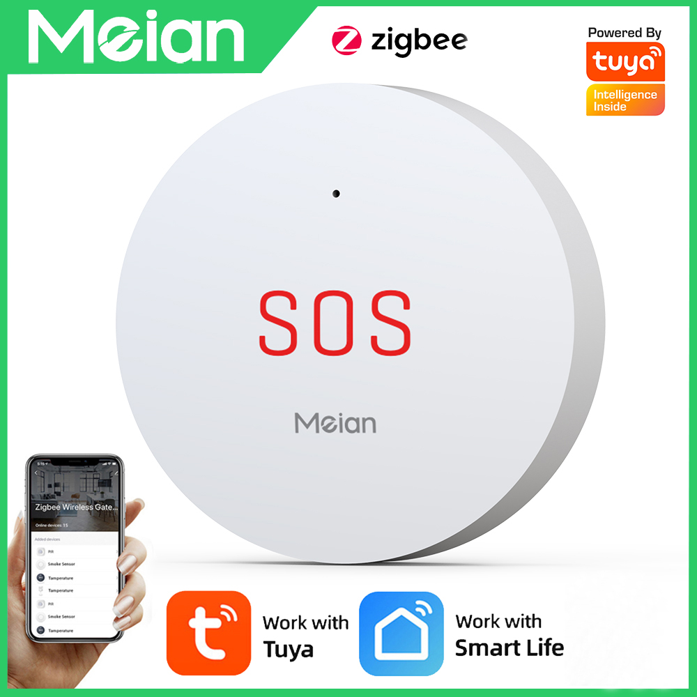 Smart Home Automation System - Zigbee-botón de emergencia Tuya SOS, sistema