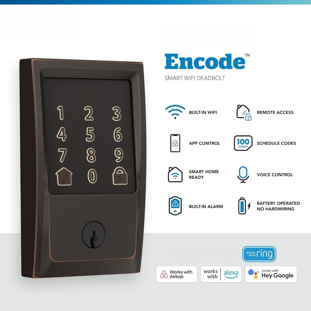 Airbnb Smart Home - Cerradura Inteligente Wi-Fi con Teclado Táctil,