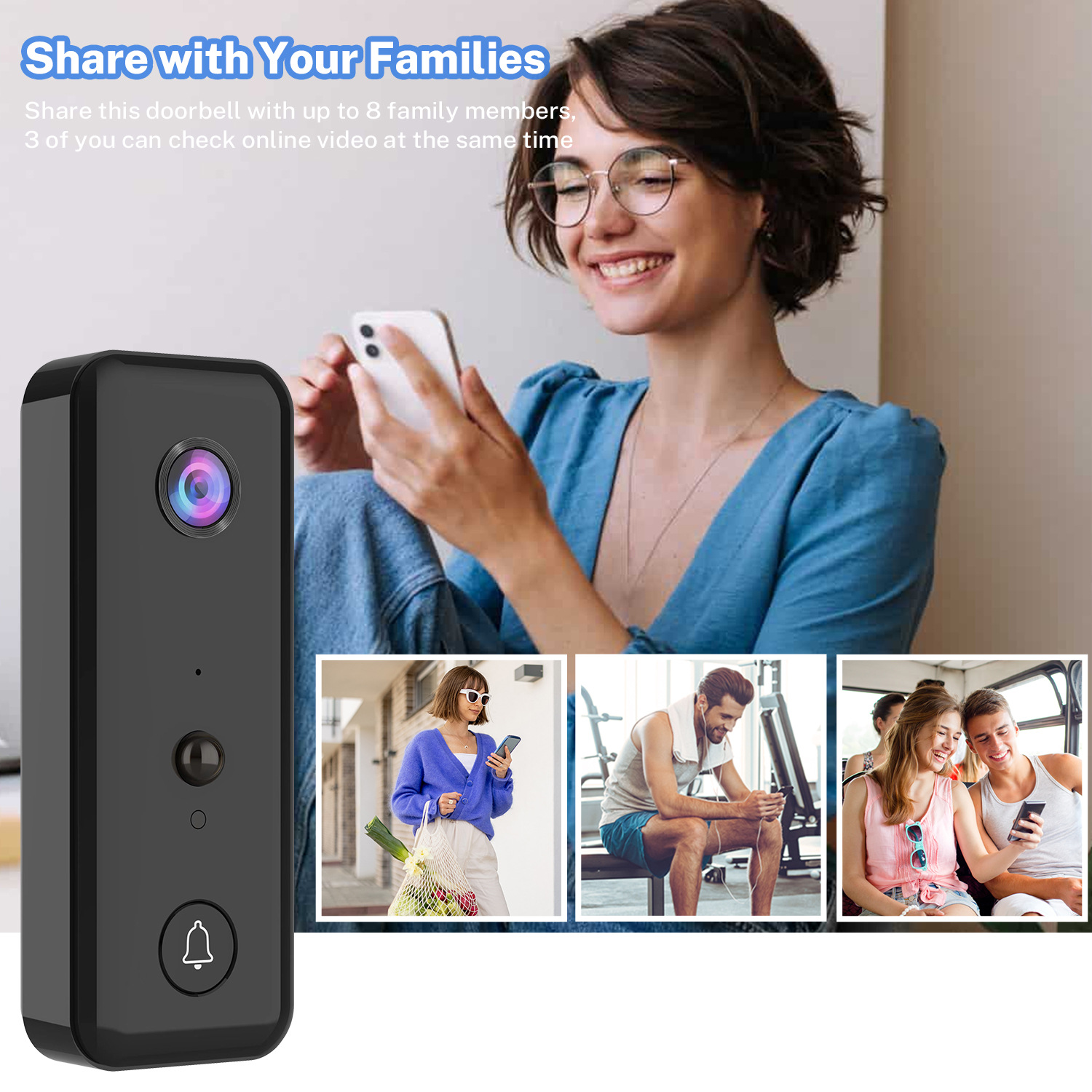 Videoportero IP WIFI 720P con  - Wifi Doorbell Camera reseña y precio