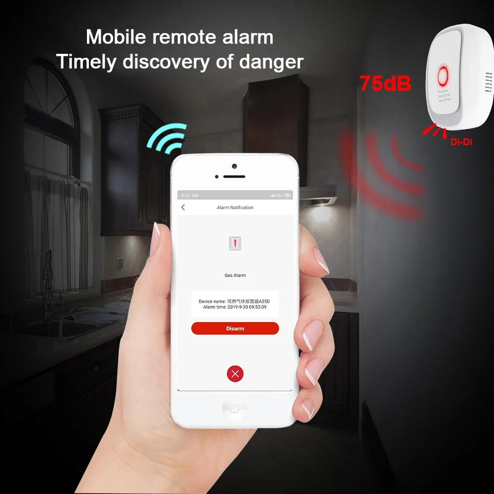 Sensor de Gas Combustible Zigb - Smart Home Tuya reseña y precio