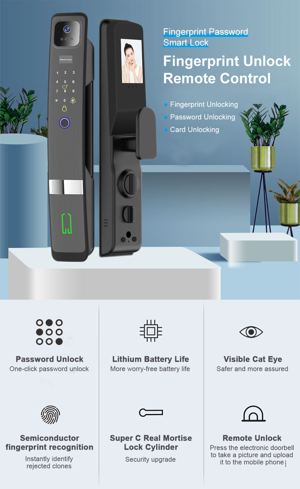 Tuya Wifi huella dactilar reco - Wifi Doorbell Camera reseña y precio