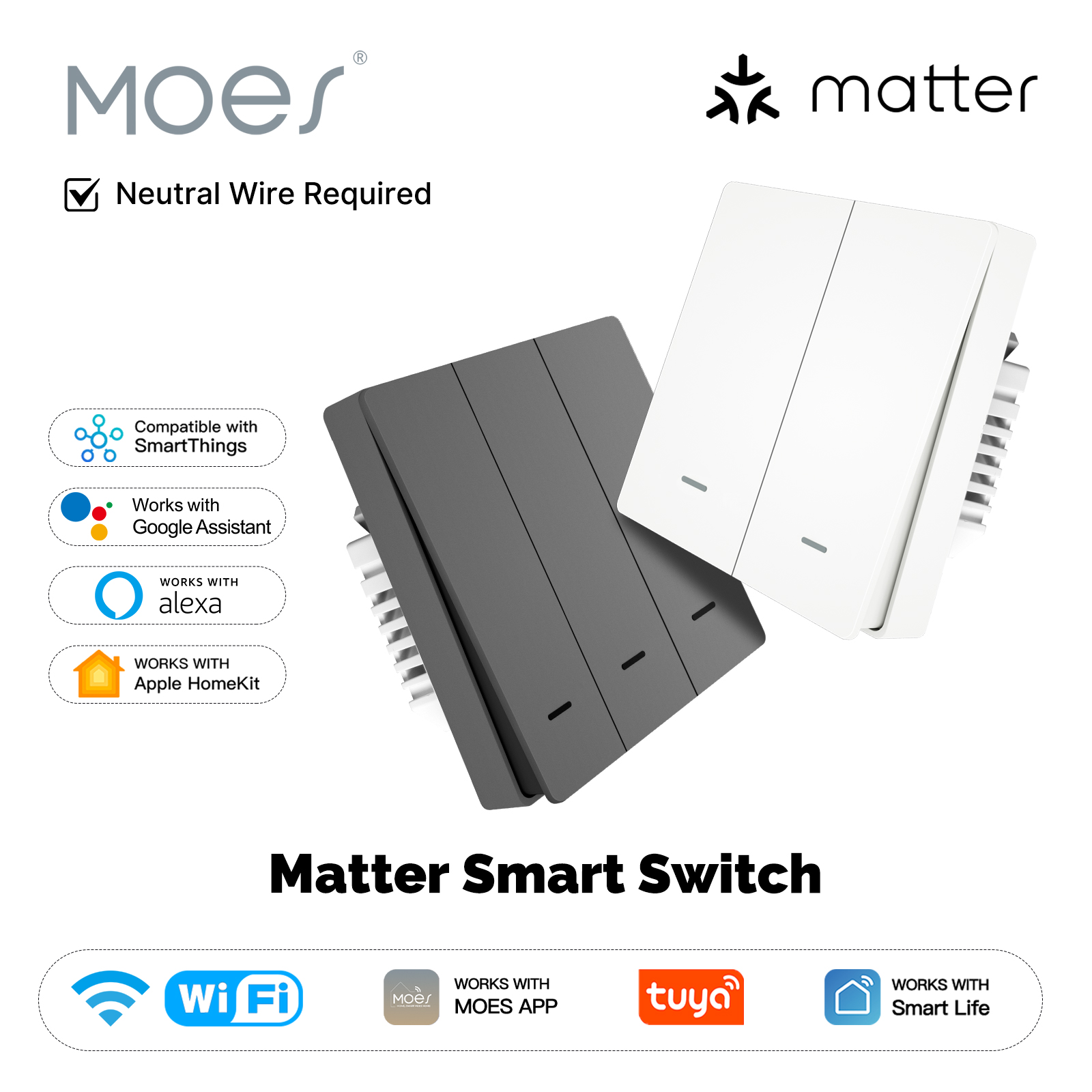 MOES Matter Tuya WiFi interrup - Smart Home Dashboard reseña y precio
